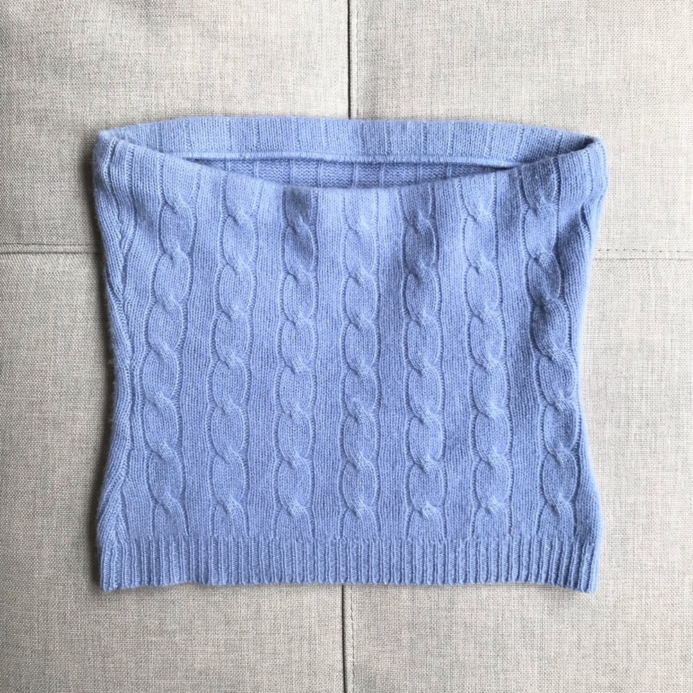 Ralph Lauren Vintage Classic Cashmere Crop Tube Top - Picture 4 of 5
